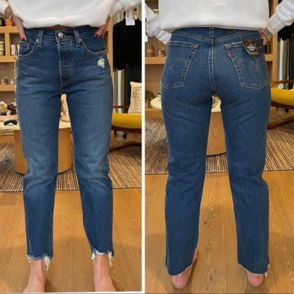 SALE! ⭐️ Levi’s 501 original cropped jean in Charleston Fun - Picture 1 of 10